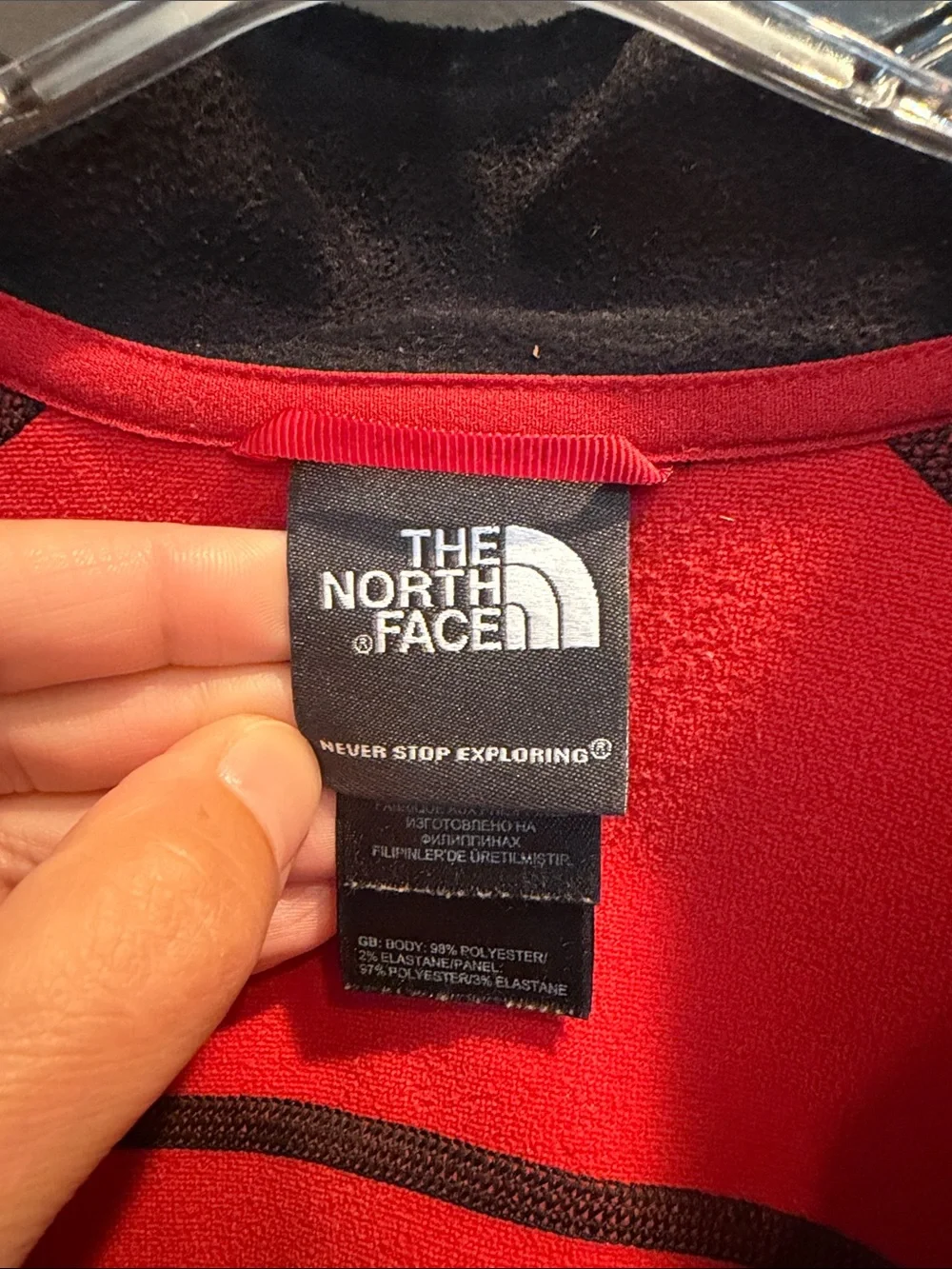 The North Face Black Half-Zip Performance Jacket with Red Trim